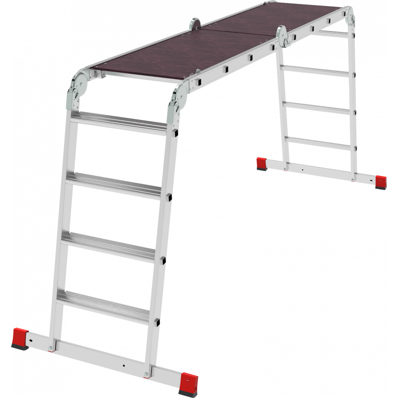 Лестница-трансформер NV 3334, 4х4 ступени, ширина 500 мм, 4 разв. ступ., помост