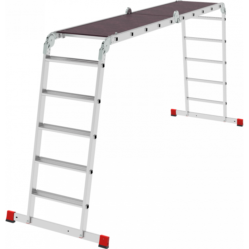 Лестница-трансформер NV 3334, 4х5 ступеней, ширина 500 мм, 5 разв. ступ., помост