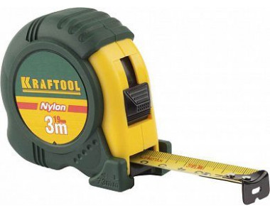 KRAFTOOL NYLON 5м / 25мм рулетка с ударостойким обрезиненным корпусом