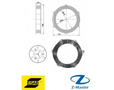 Сварочная проволока OK Autrod 12.24 5.0mm 100kg Сварочная проволока OK Autrod 12.24 5.0mm 100kg