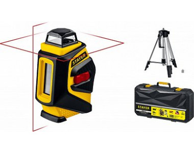 STAYER SL360-2 нивелир лазерный, крест + 360°, штатив, кейс