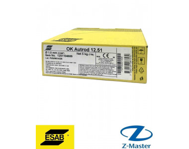 Сварочная проволока OK Autrod 12.51 1.0mm 5kg Сварочная проволока OK Autrod 12.51 1.0mm 5kg