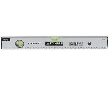 Уровень STAYER "STANDARD" алюминиевый, коробчатый, 2 ампулы, 200см Уровень STAYER "STANDARD" алюминиевый, коробчатый, 2 ампулы, 200см